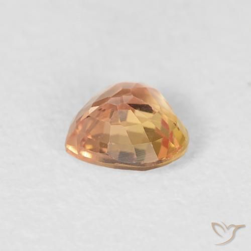 Safira laranja tigre Natural 0.43ct, Coração, VS