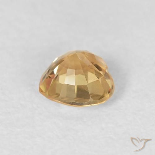 Safira Dourado Natural 0.51ct, Coração, VS