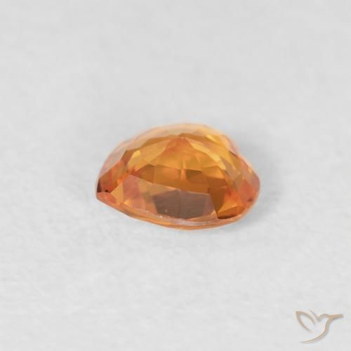 Safira Laranja Médio Natural 0.35ct, Coração, VVS