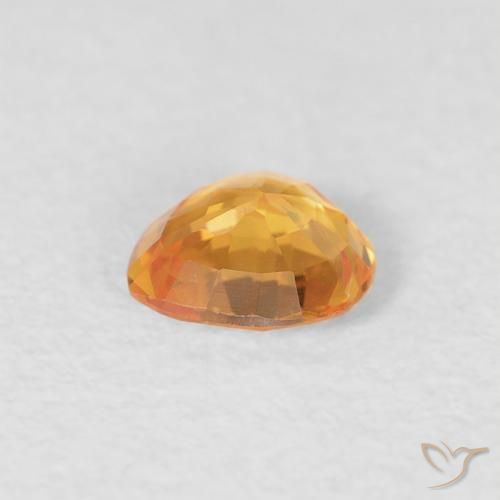 Safira Laranja-Ouro Natural 0.40ct, Coração, VVS