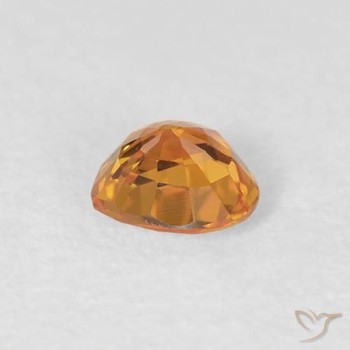 Safira Laranja-Ouro Natural 0.44ct, Coração, VVS