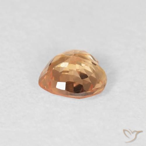 Safira Laranja Médio Natural 0.38ct, Coração, VVS