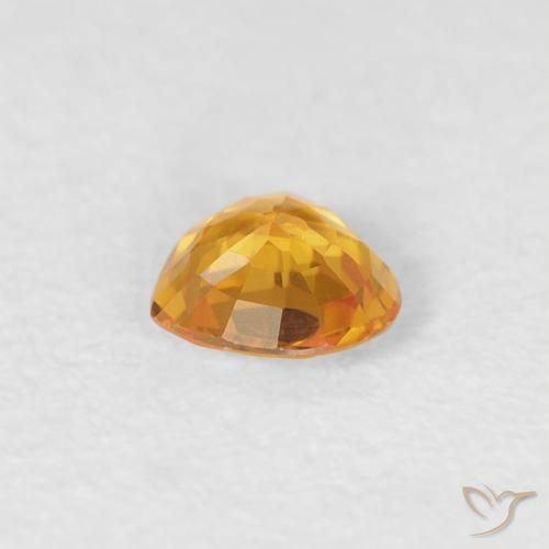 Safira Laranja escuro-dourado Natural 0.32ct, Coração, VVS