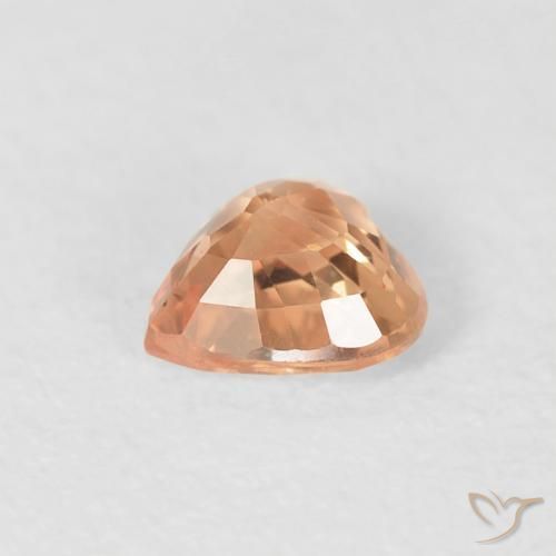 Safira Laranja claro Natural 0.50ct, Coração, VVS