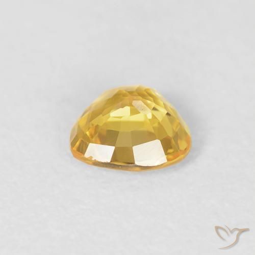 Safira Dourado Natural 0.38ct, Coração, VVS