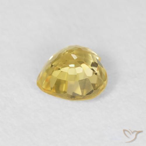 Safira Amarelo Toscana Natural 0.48ct, Coração, VVS