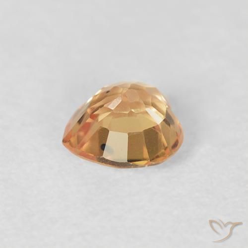 Safira Dourado Pêssego Claro Natural 0.44ct, Coração, VVS-VS