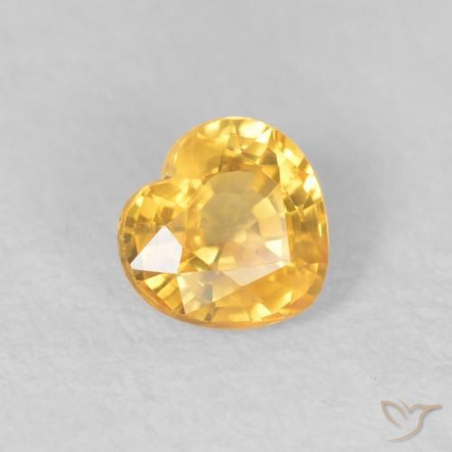 Safira ouro médio Natural 0.44ct, Coração, VS