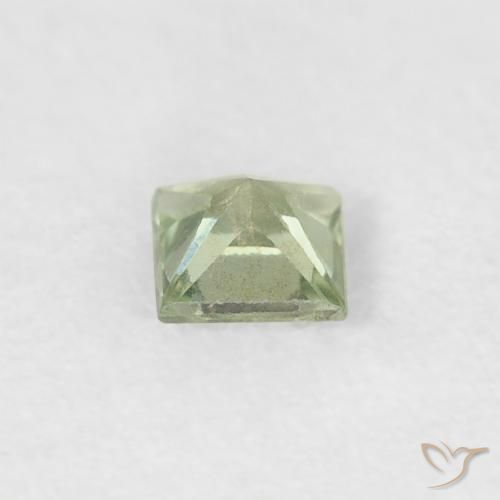 Safira Verde Sábio Muito Claro Natural 0.20ct, Quadrado, VS