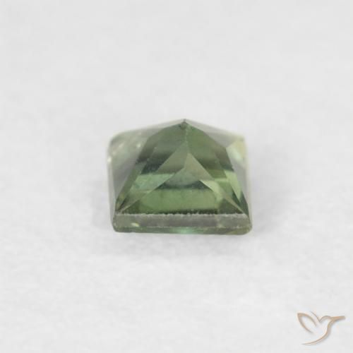 Safira Verde escuro Natural 0.20ct, Quadrado, VS
