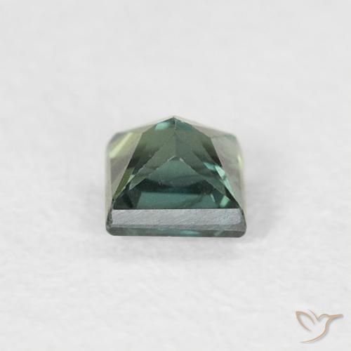 Safira Verde escuro Natural 0.24ct, Quadrado, VS