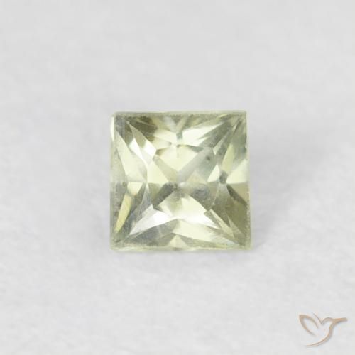 0.20ct Natural verde quente Safira, Quadrado, VS