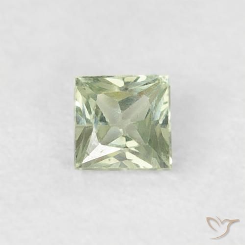 0.20ct Natural Verde Floresta Claro Safira, Quadrado, VS