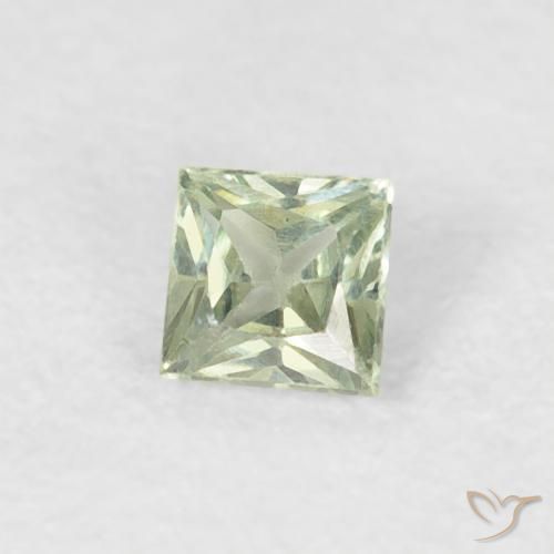 Safira Verde Floresta Claro Natural 0.20ct, Quadrado, VS