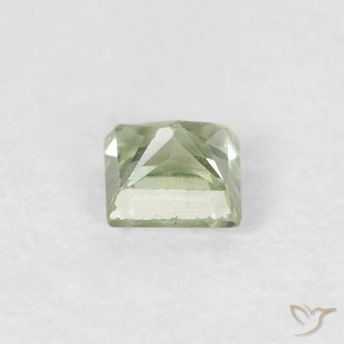 Safira Verde Floresta Claro Natural 0.20ct, Quadrado, VS