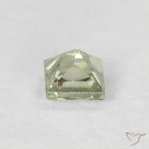 Safira Verde muito claro Natural 0.24ct, Quadrado, VS