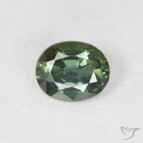 0.38ct Natural Verde Floresta Pálido Safira, oval, VS