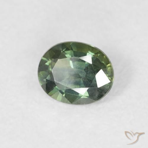 Safira Verde Floresta Pálido Natural 0.38ct, oval, VS