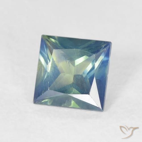 Safira Cerceta Natural 0.69ct, Quadrado, VS