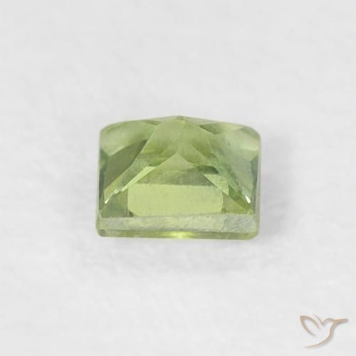 Safira Amarelo Claro Verde Natural 0.20ct, Quadrado, VS