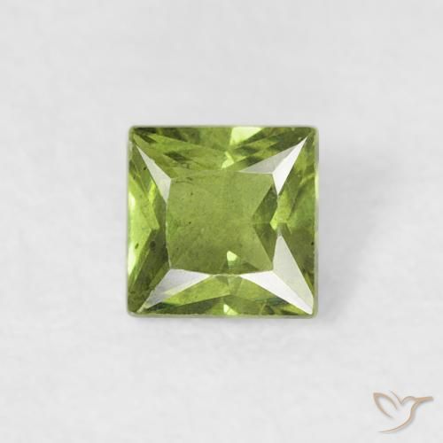 0.27ct Natural verde vivo Safira, Quadrado, VS