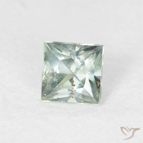 Safira Verde Floresta Pálido Natural 0.20ct, Quadrado, VS
