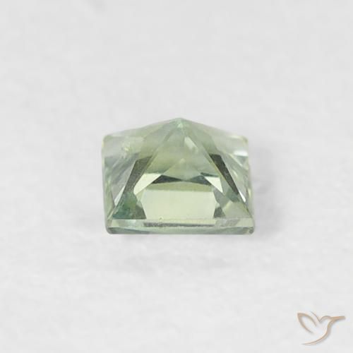 Safira Verde Floresta Pálido Natural 0.20ct, Quadrado, VS