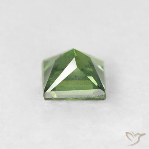 Safira Verde médio Natural 0.24ct, Quadrado, VS
