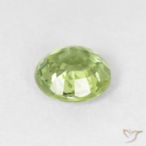 Safira Verde Vivo Claro Natural 0.59ct, Redondo, VS