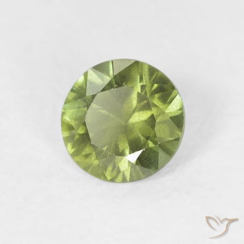 Safira Verde floresta Natural 0.43ct, Redondo, VS