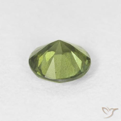 Safira Verde floresta Natural 0.43ct, Redondo, VS
