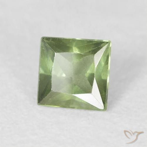 Safira Verde floresta Natural 0.40ct, Quadrado, VS