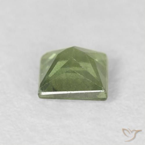 Safira Verde floresta Natural 0.40ct, Quadrado, VS