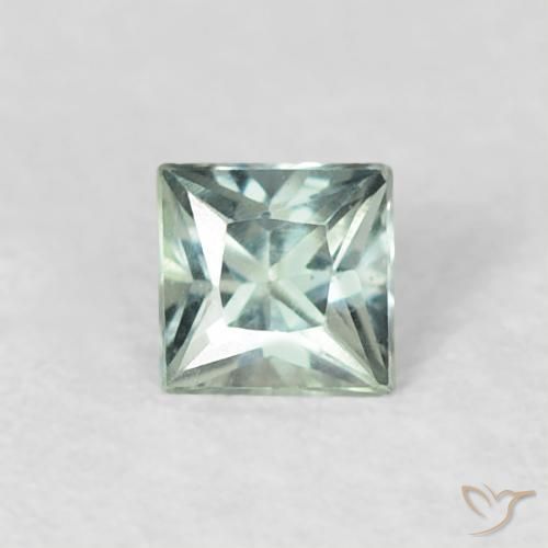 0.19ct Natural Luz verde Safira, Quadrado, VVS