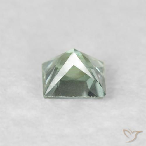 Safira Luz verde Natural 0.19ct, Quadrado, VVS