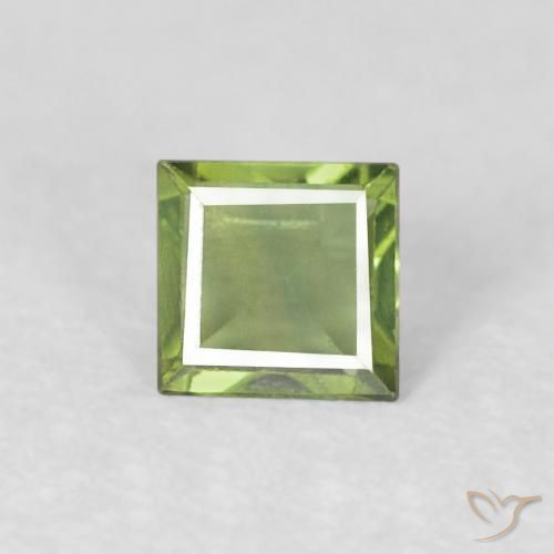 0.28ct Natural verde quente Safira, Quadrado, VVS