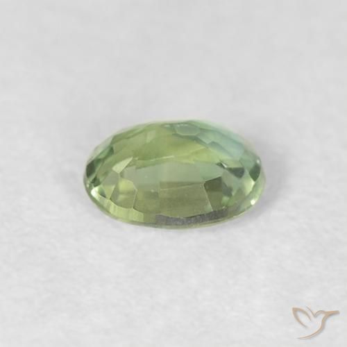 Safira verde quente Natural 0.30ct, oval, VVS