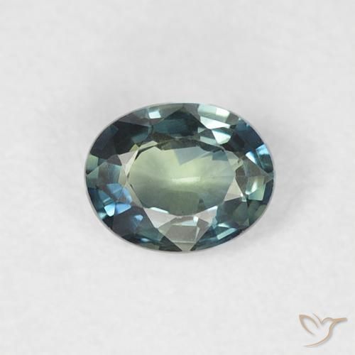 0.31ct Natural Azul-esverdeado Safira, oval, VVS