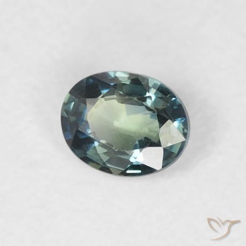 Safira Azul-esverdeado Natural 0.31ct, oval, VVS