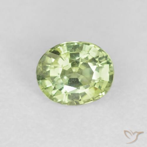 0.51ct Natural Verde Vivo Claro Safira, oval, VVS
