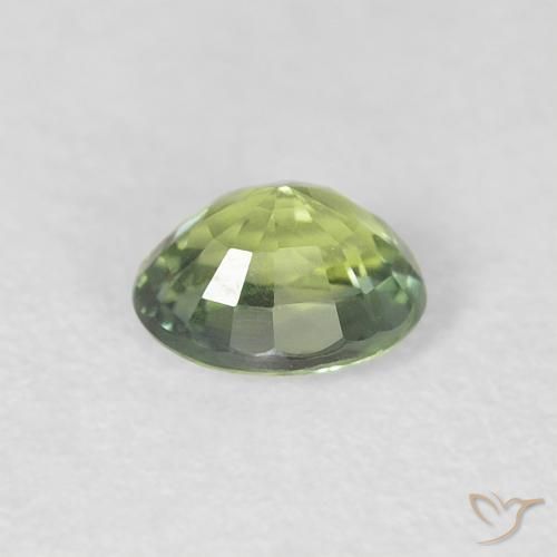 Safira Verde Vivo Claro Natural 0.51ct, oval, VVS