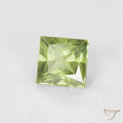 Safira Verde Vivo Claro Natural 0.21ct, Quadrado, VS