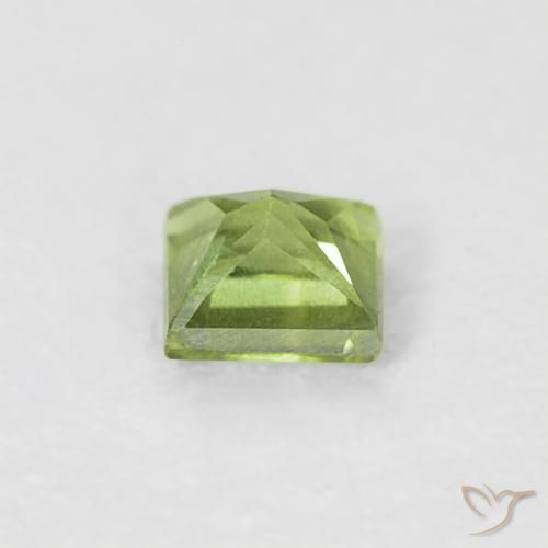Safira Verde Vivo Claro Natural 0.21ct, Quadrado, VS