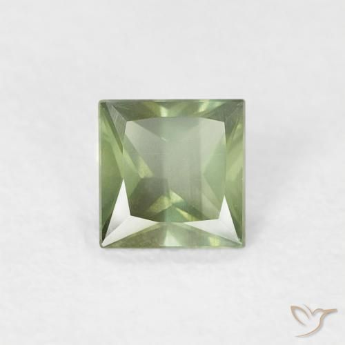 0.29ct Natural Verde Floresta Claro Safira, Quadrado, VS