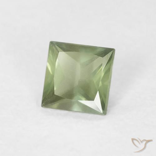 Safira Verde Floresta Claro Natural 0.29ct, Quadrado, VS