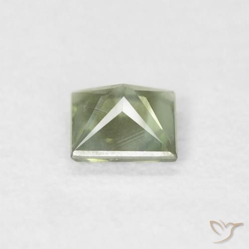 Safira Verde Floresta Claro Natural 0.29ct, Quadrado, VS