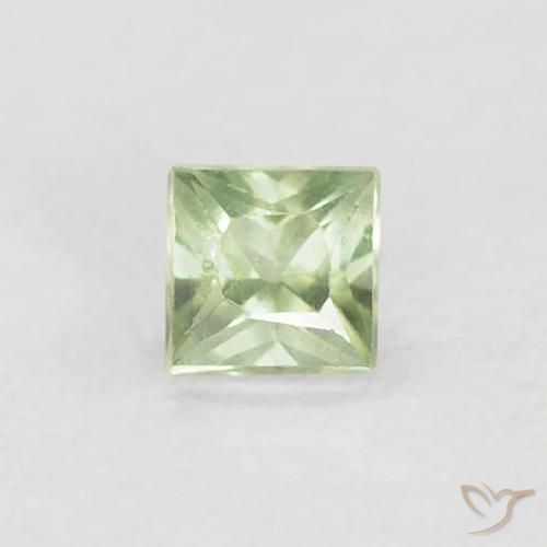 0.20ct Natural Verde muito claro Safira, Quadrado, VS
