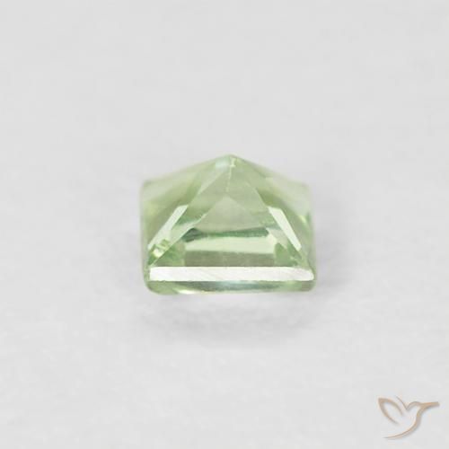 Safira Verde muito claro Natural 0.20ct, Quadrado, VS