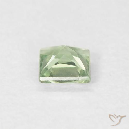 Safira Verde Sábio Muito Claro Natural 0.18ct, Quadrado, VS