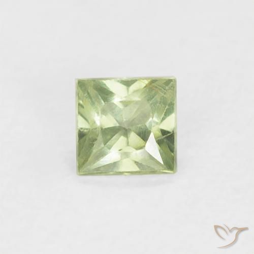 0.18ct Natural Verde limão Safira, Quadrado, VS